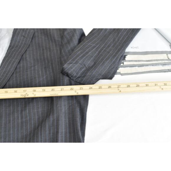 Brooks Brothers Explorer Regent Fit Gray Striped Wool Sport Coat Blazer 48L - Picture 6 of 9